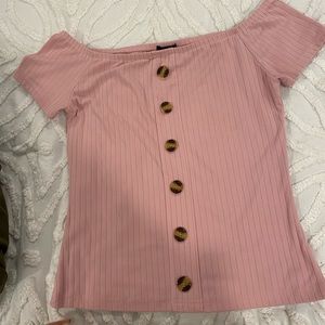 Off the shoulder blouse.